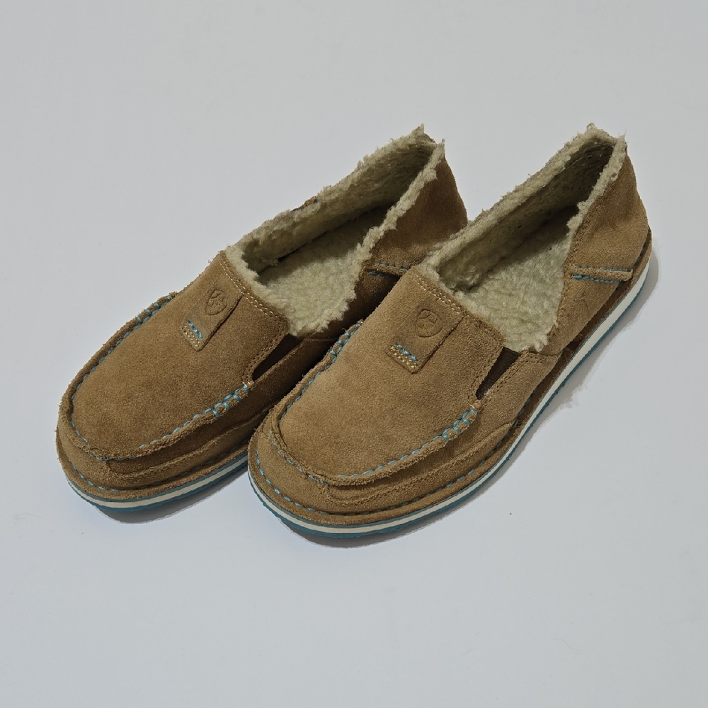 Ariat Women's Cruiser Fleece Brown Suede Mocs